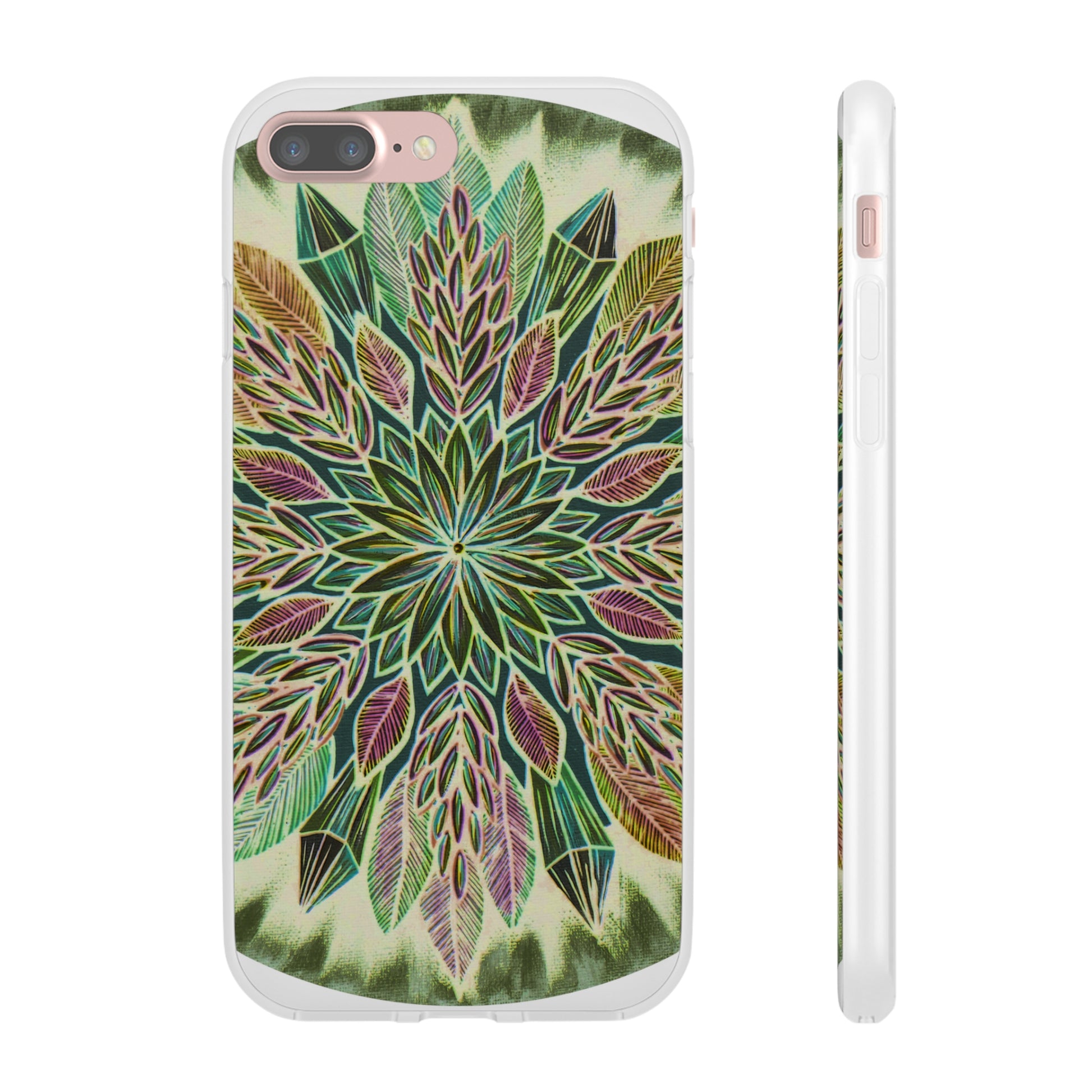 "Krystalhoja Verde" Art Phone Armor (slim-fit) - Blue Flame Array iPhone 7 Plus with gift packaging Phone Case