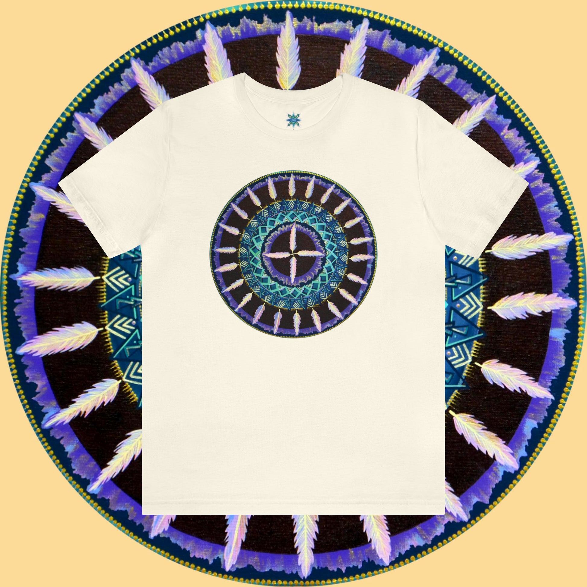 "Cuatro Vientos" Lords & Ladies Tee - Blue Flame Array Natural / S T-Shirt