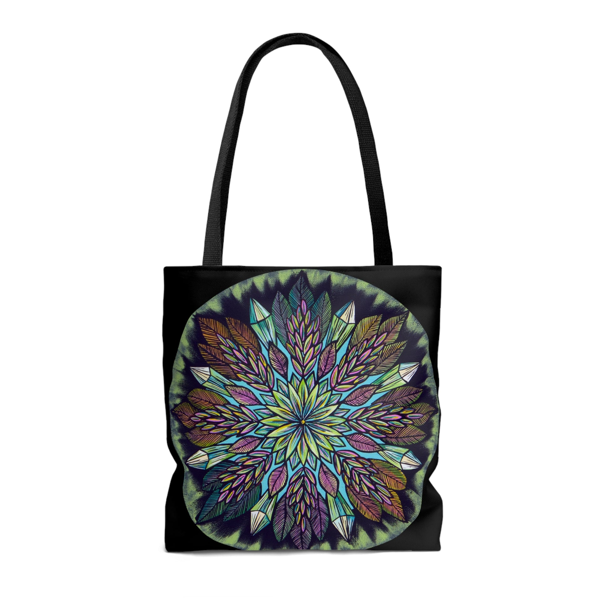 "Krystalhoja" Tote Bag (All-Over-Print) - Blue Flame Array Bags