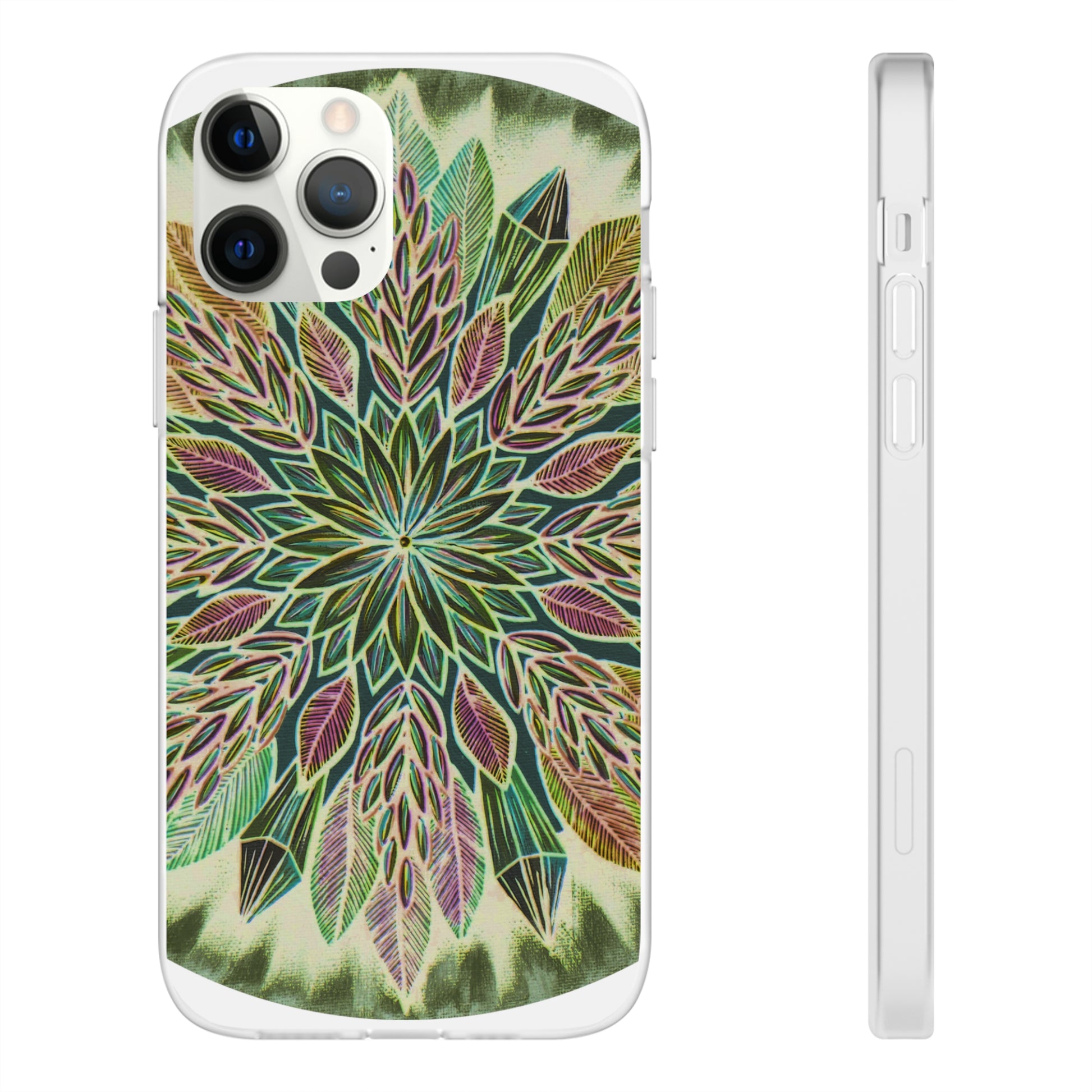 "Krystalhoja Verde" Art Phone Armor (slim-fit) - Blue Flame Array iPhone 12 Pro Phone Case