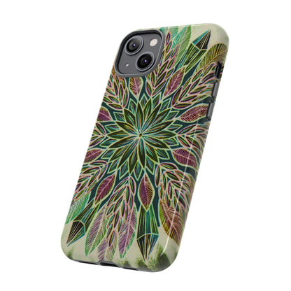 "Krystalhoja Verde" Art Phone Armor - Blue Flame Array Phone Case