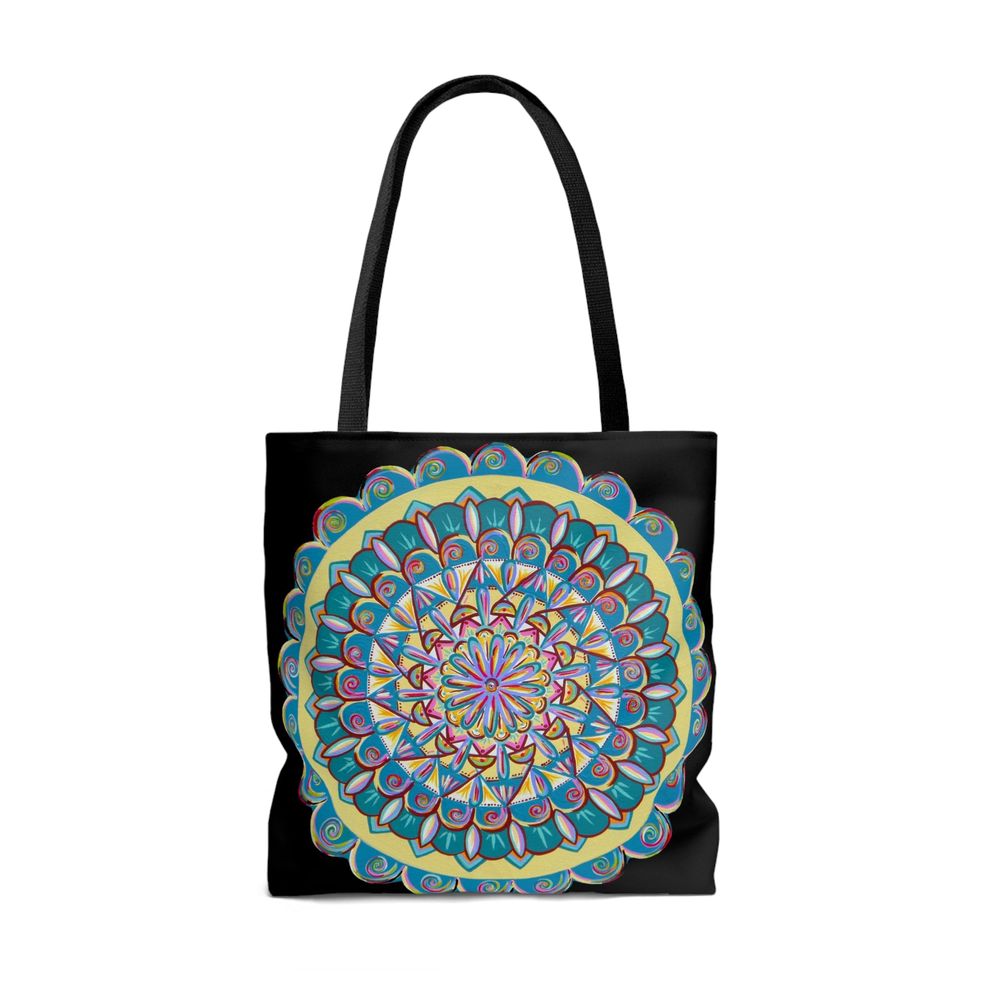 "Almandalayana" Tote Bag (All-Over-Print) - Blue Flame Array Bags