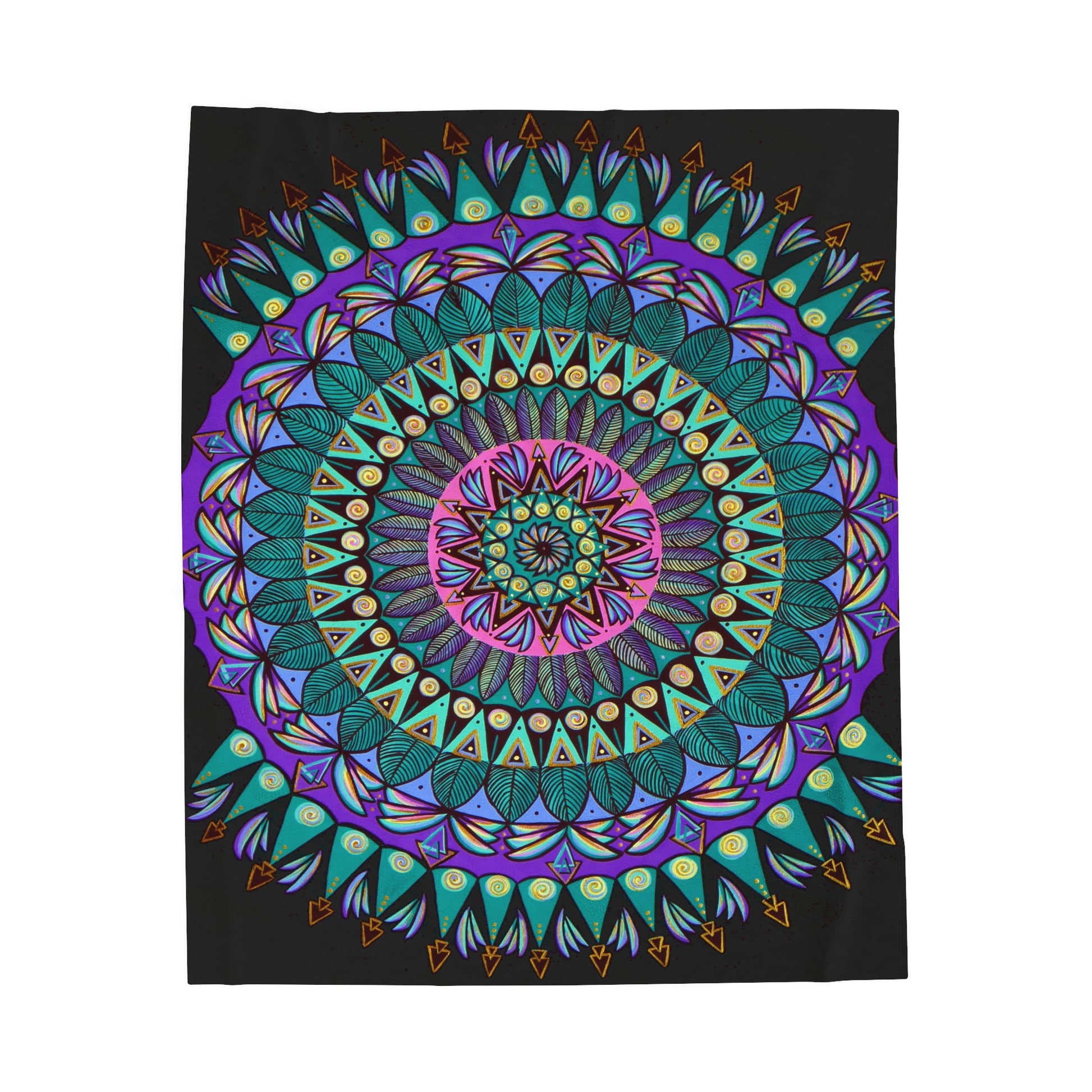 "Mandaladiosa" Dreamcatcher Blanket - Blue Flame Array All Over Prints