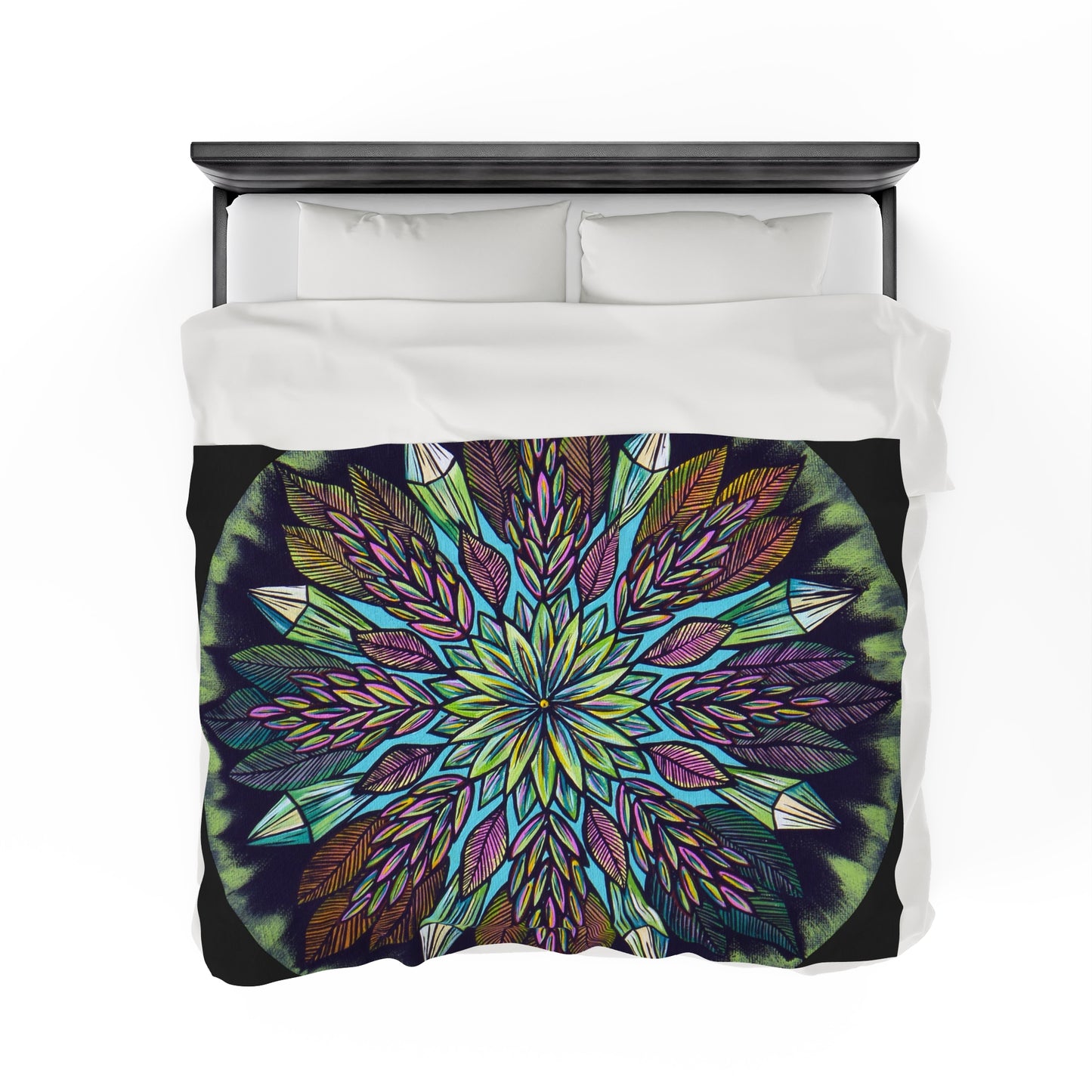 "Krystalhoja" Dreamcatcher Blanket - Blue Flame Array All Over Prints