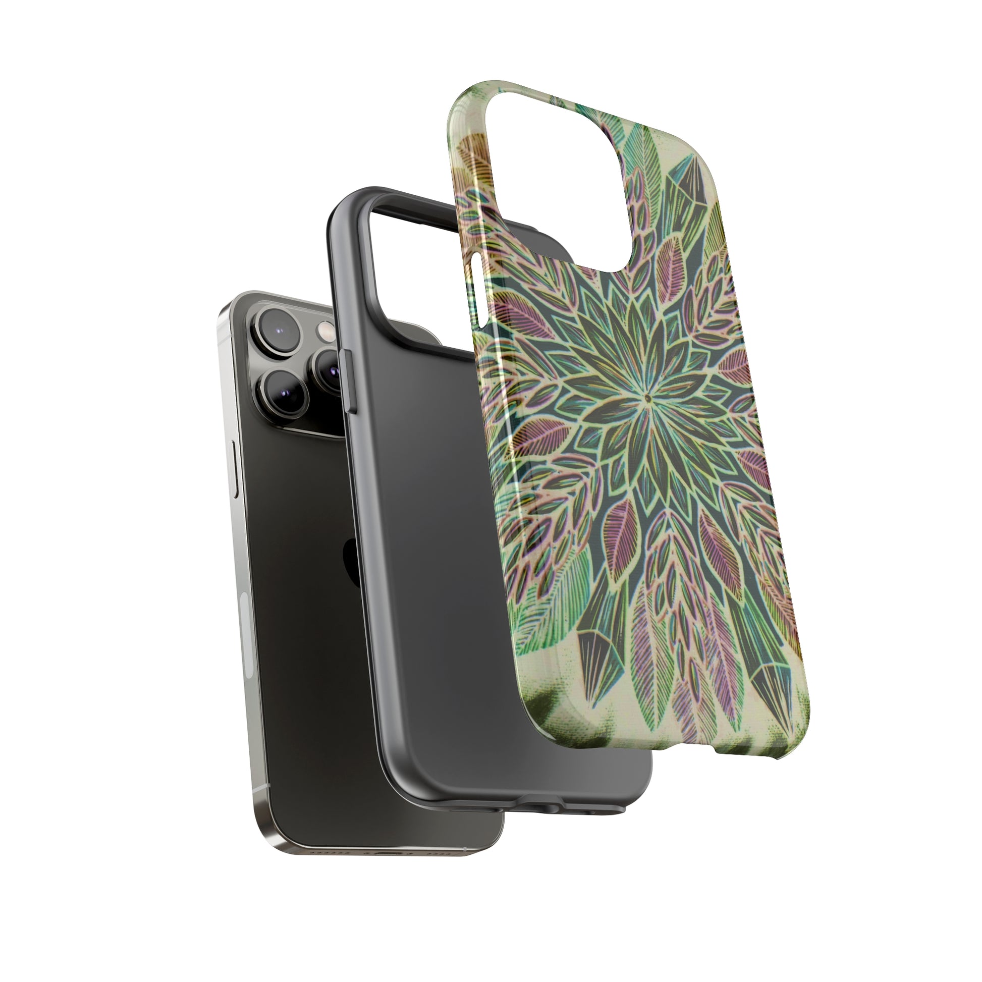 "Krystalhoja Verde" Art Phone Armor - Blue Flame Array Phone Case