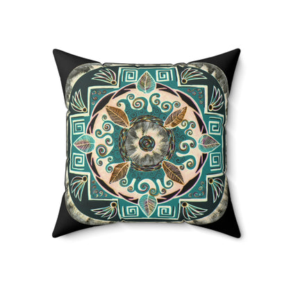 "Hojachakanazura" Dreamcatcher Pillow - Blue Flame Array 18" × 18" Home Decor