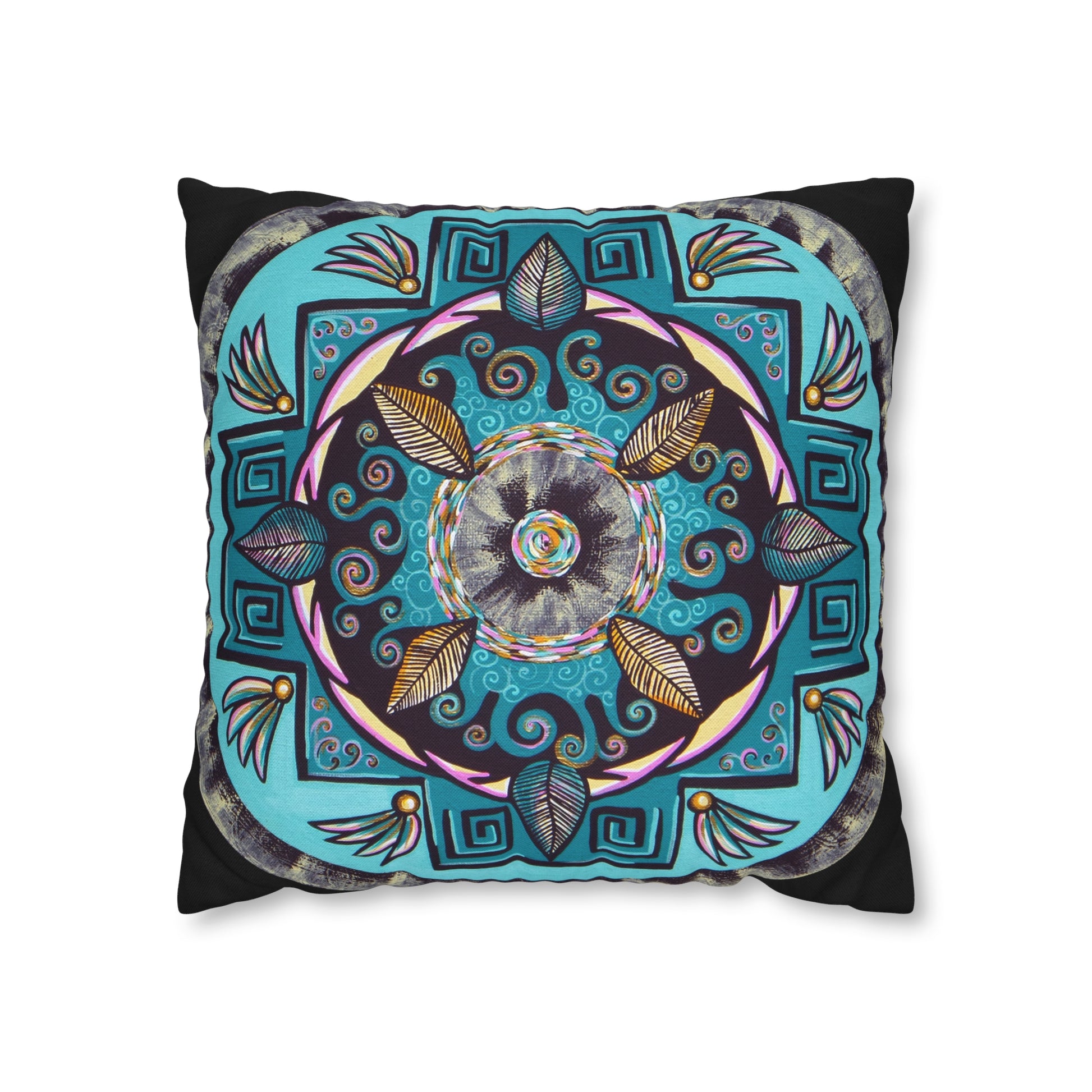 "Hojachakana" Dreamcatcher Pillow Cover - Blue Flame Array Home Decor