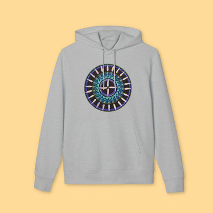 "Cuatro Vientos" Organic Cruiser Hoodie (Font&Back Print)