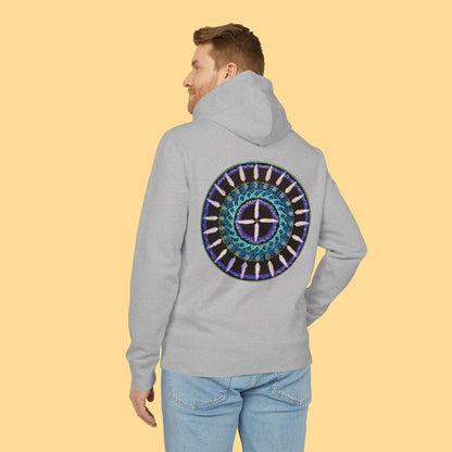 "Cuatro Vientos" Organic Cruiser Hoodie (Font&Back Print)