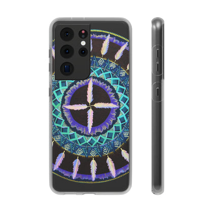 "Cuatro Vientos" Art Phone Armor (slim-fit) - Blue Flame Array Samsung Galaxy S21 Ultra Phone Case