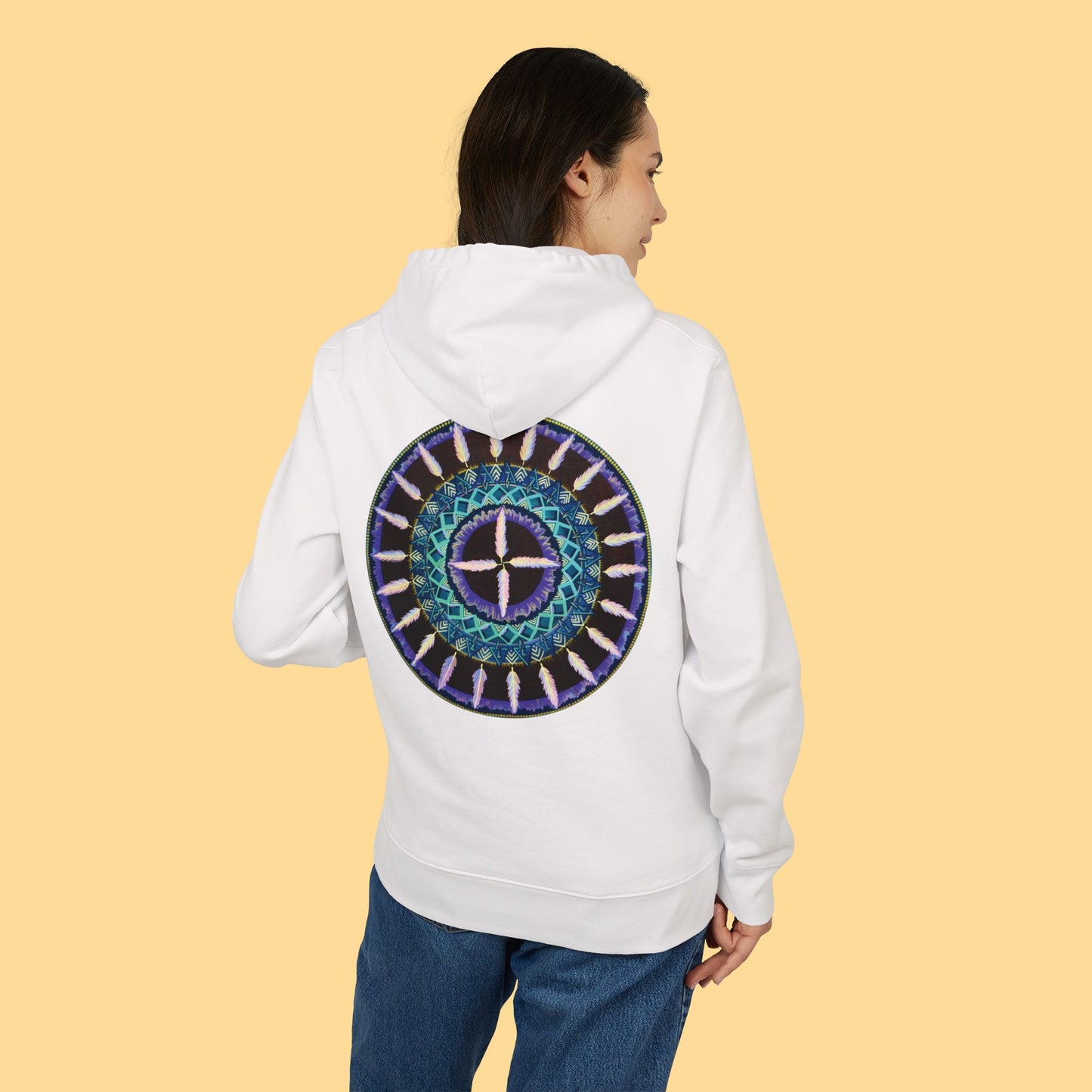 "Cuatro Vientos" Organic Cruiser Hoodie (Font&Back Print)