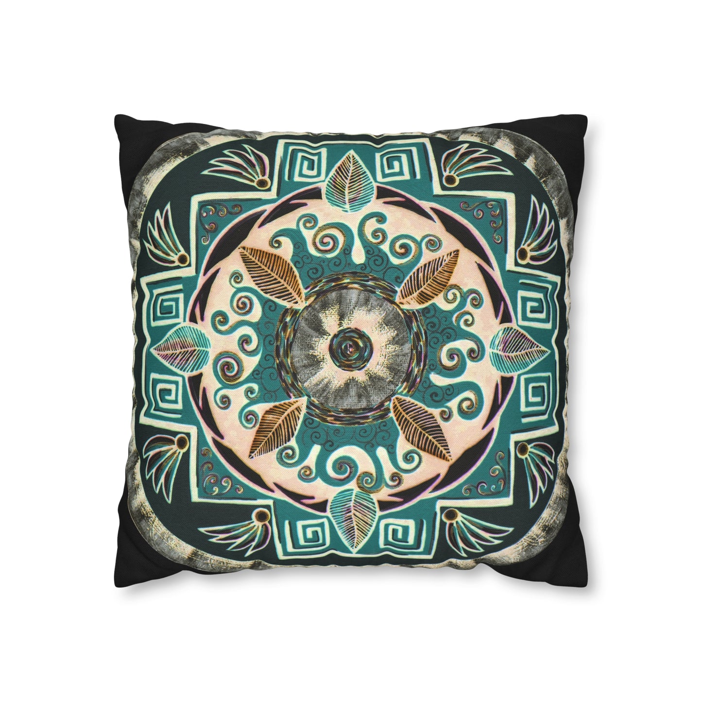 "Hojachakanazura" Dreamcatcher Pillow Cover - Blue Flame Array Home Decor