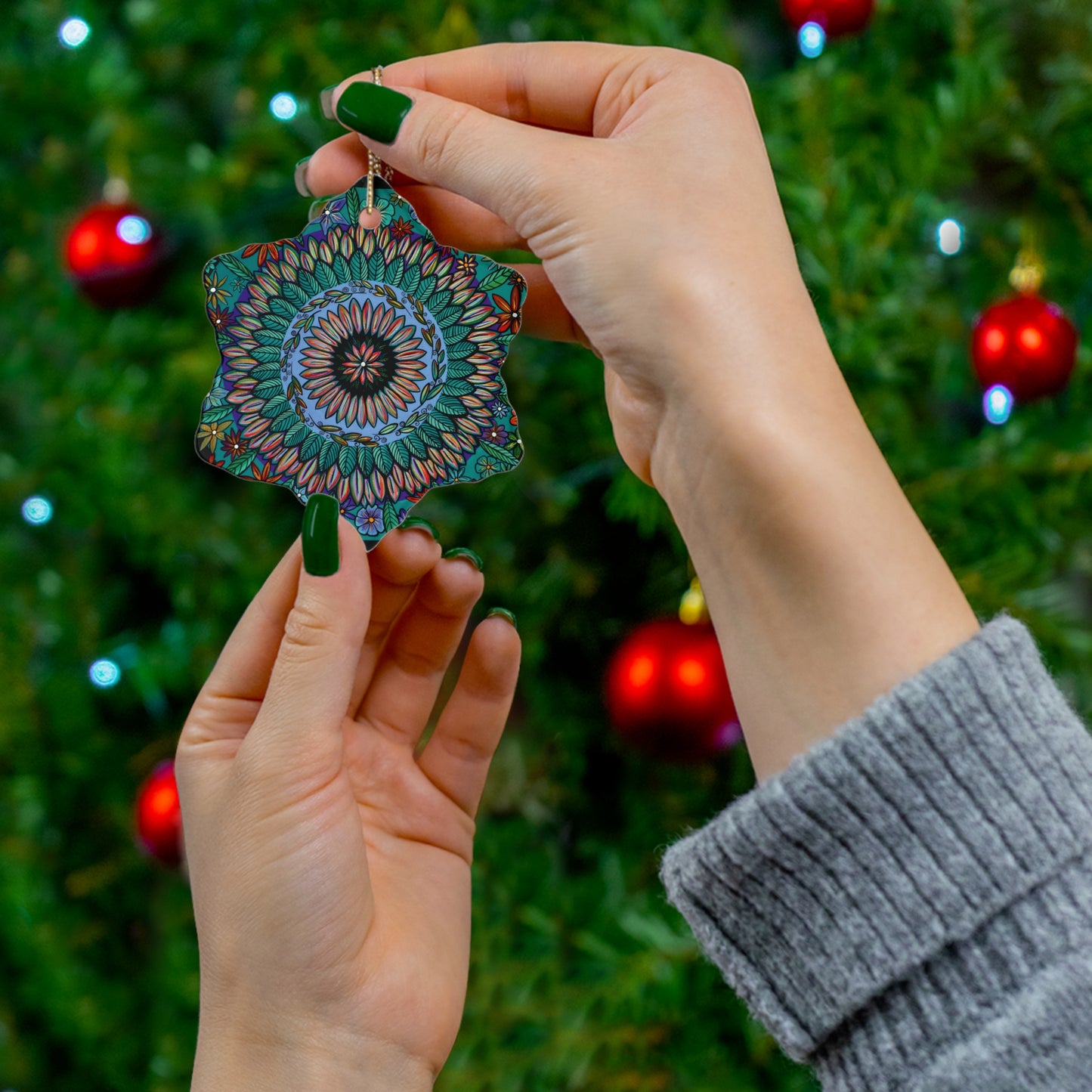 "Mandalavida" Ceramic Ornament