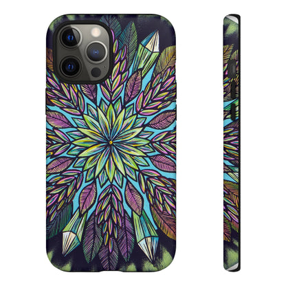 "Krystalhoja" Art Phone Armor - Blue Flame Array iPhone 12 Pro Max / Matte Phone Case