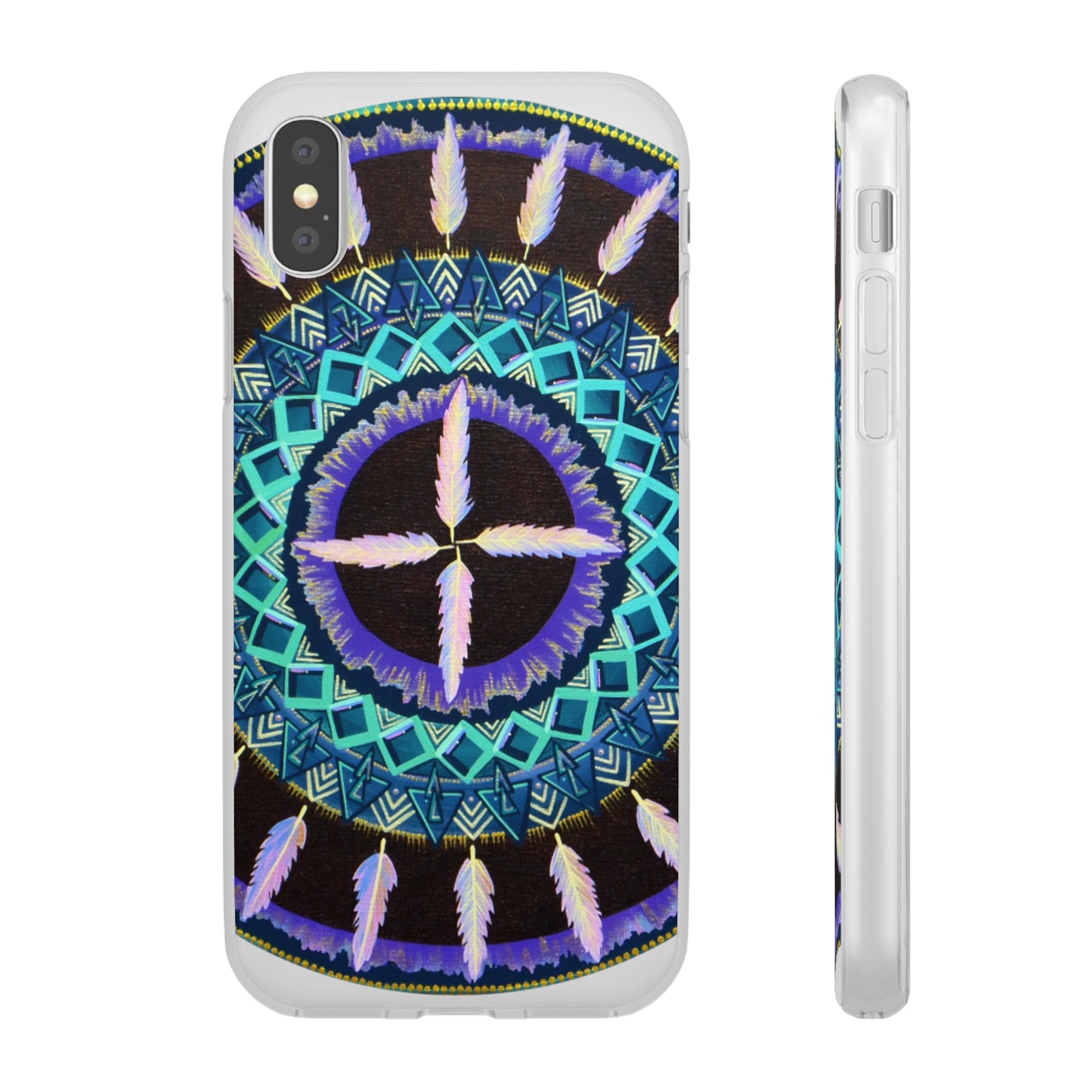 "Cuatro Vientos" Art Phone Armor (slim-fit) - Blue Flame Array iPhone XS with gift packaging Phone Case