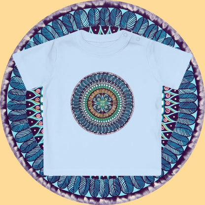 "AquilazurA Kryst'dala" Organic Baby Tee - Blue Flame Array Kids clothes