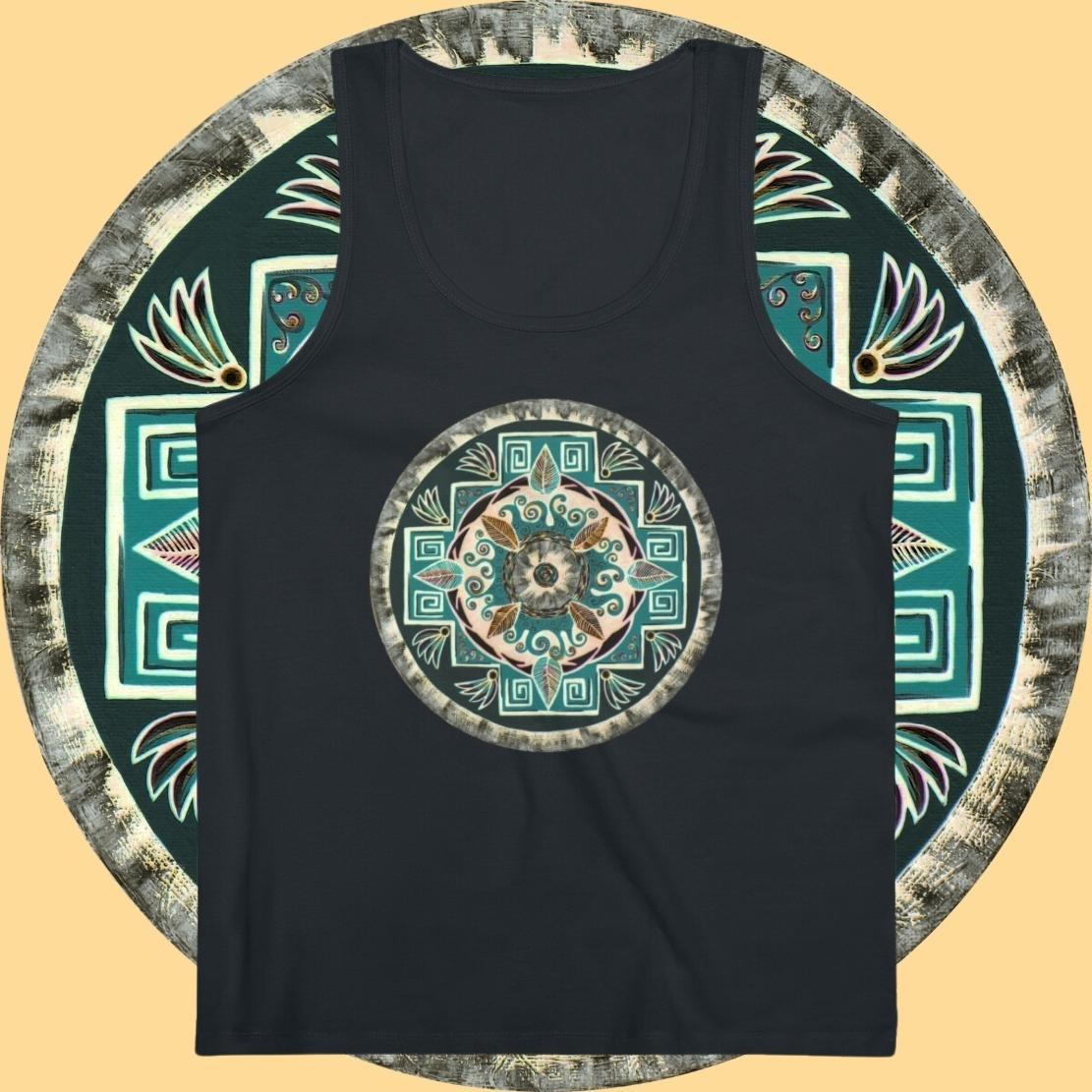 "Hojachakanazura" Lords Organic Tank Top - Blue Flame Array Tank Top