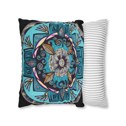 "Hojachakana" Dreamcatcher Pillow Cover - Blue Flame Array Home Decor