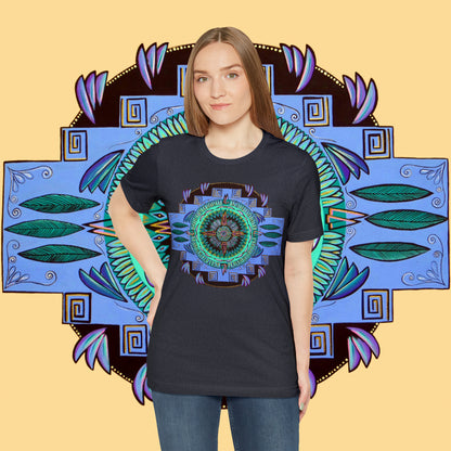 "Plumachakana" Lords & Ladies Tee - Blue Flame Array T-Shirt