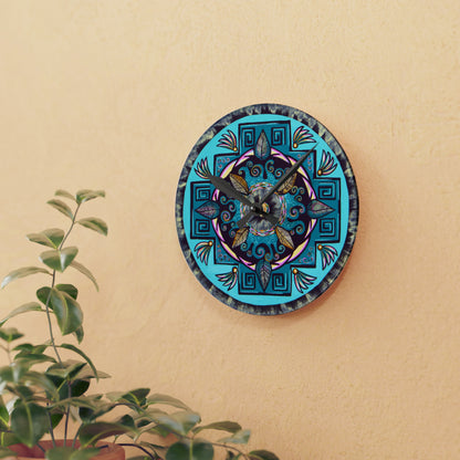 "Hojachakana" Cosmic Clock - Blue Flame Array Home Decor