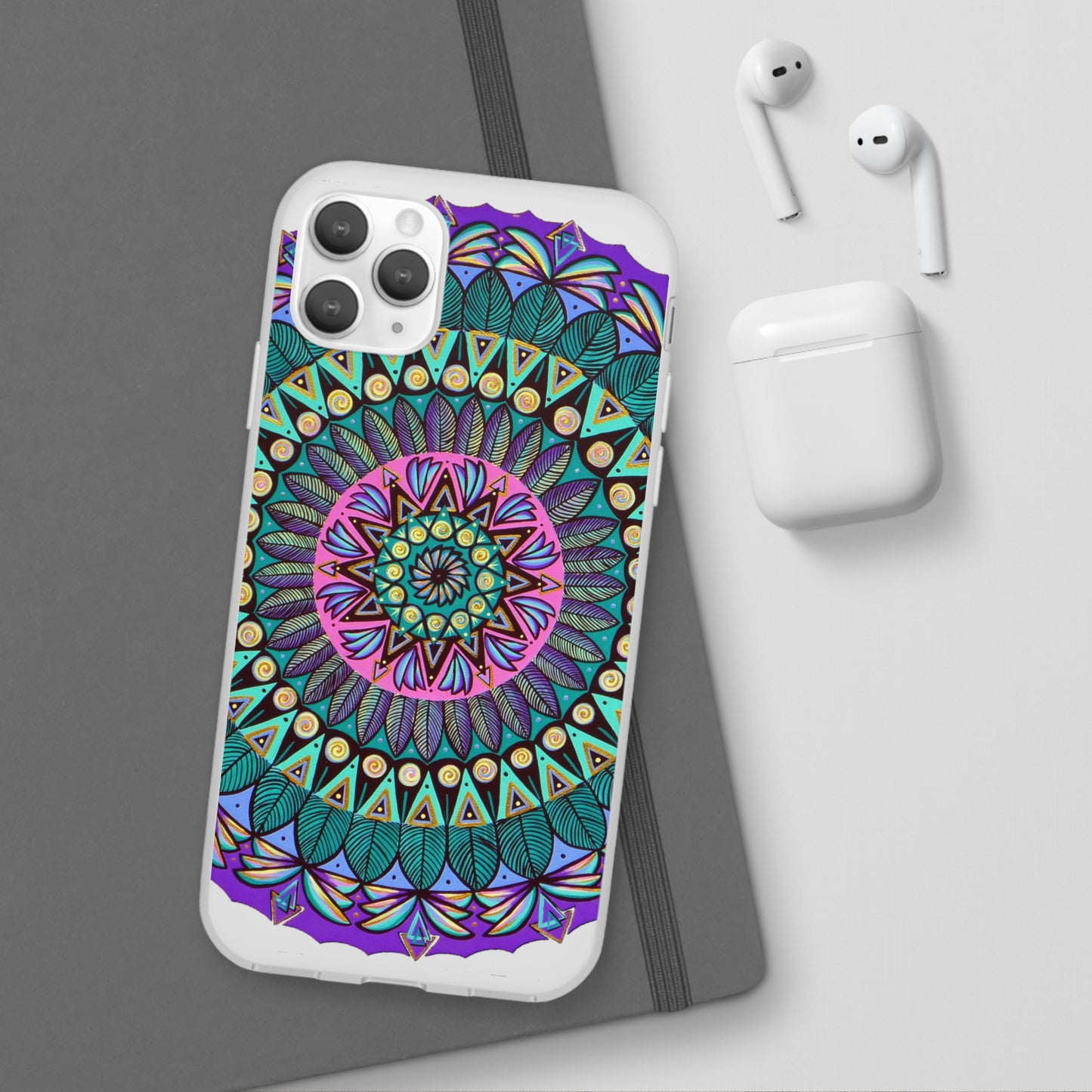 "Mandaladiosa" Art Phone Armor (slim-fit) - Blue Flame Array Phone Case