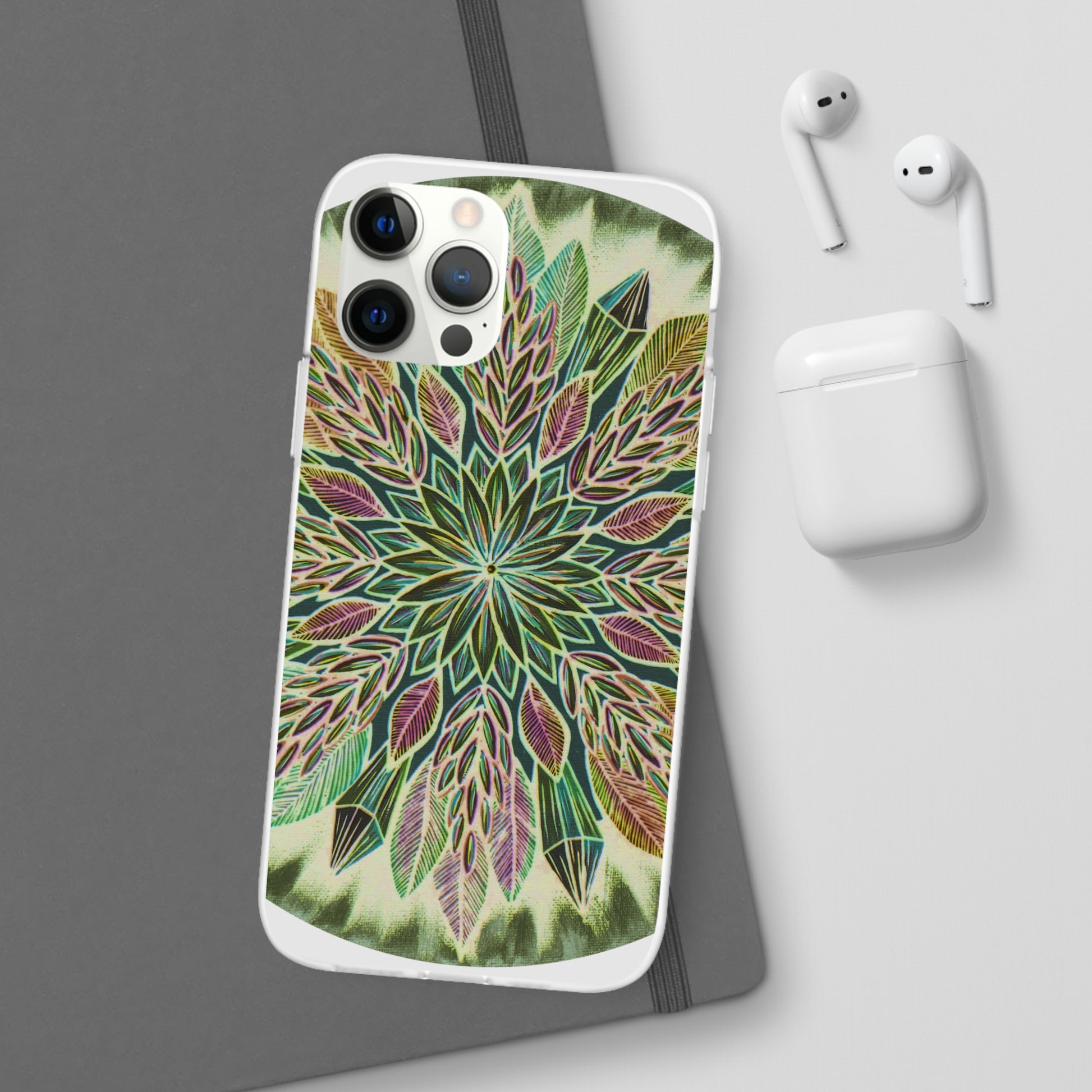 "Krystalhoja Verde" Art Phone Armor (slim-fit) - Blue Flame Array Phone Case