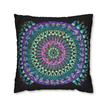 "Mandaladiosa" Dreamcatcher Pillow Cover - Blue Flame Array Home Decor