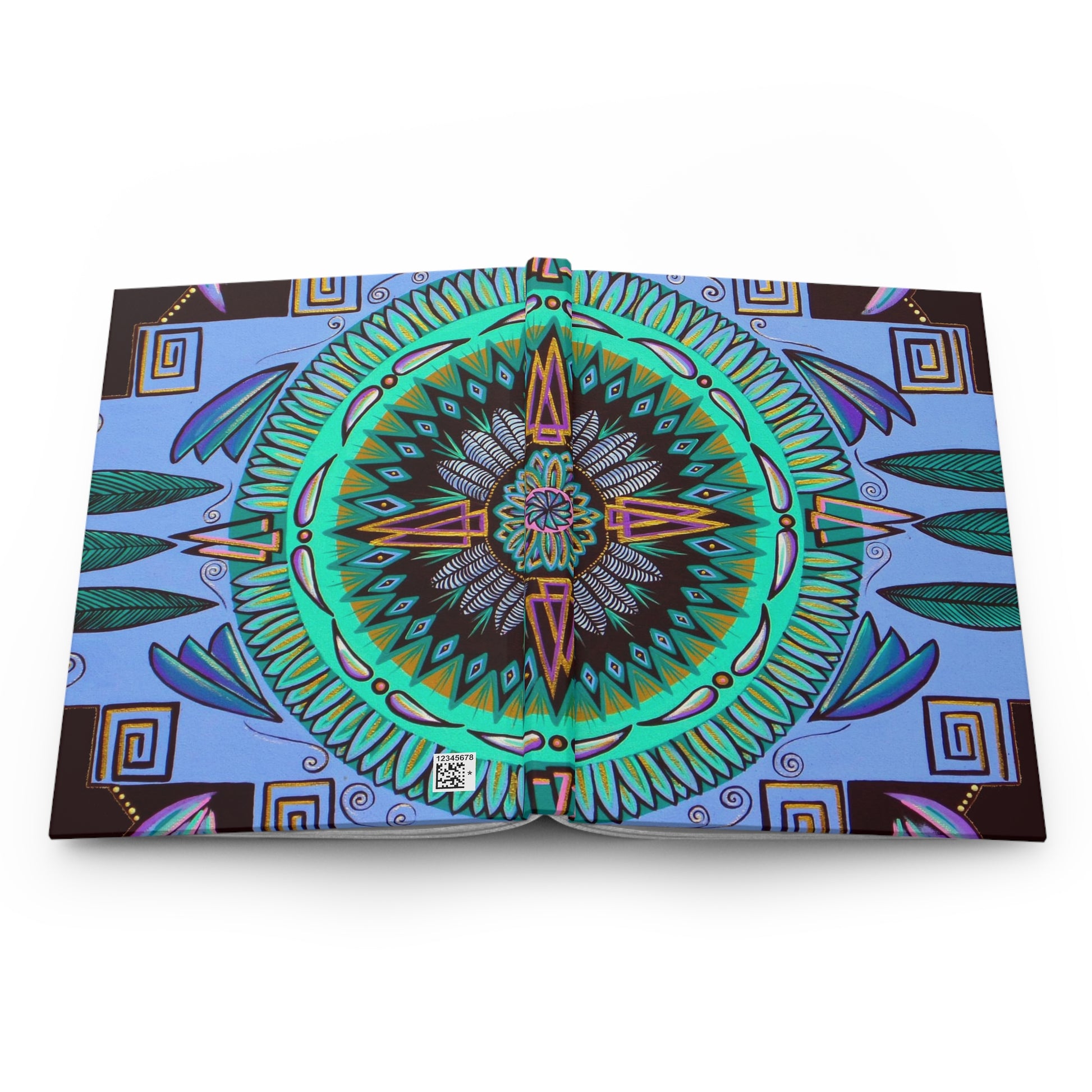 "Plumachakana" Hardcover Journal - Blue Flame Array Paper products