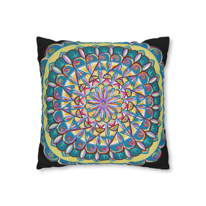 "Almandalayana" Dreamcatcher Pillow Cover - Blue Flame Array Home Decor