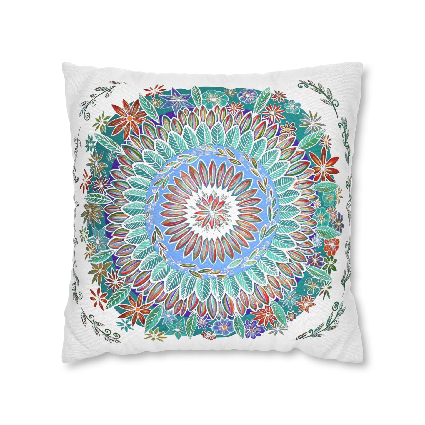 "Mandalavida Blanka" Dreamcatcher Pillow Cover