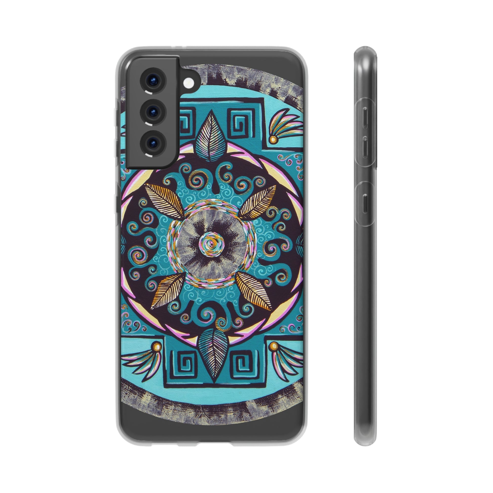 "Hojachakana" Art Phone Armor (slim-fit) - Blue Flame Array Samsung Galaxy S21 Plus with gift packaging Phone Case