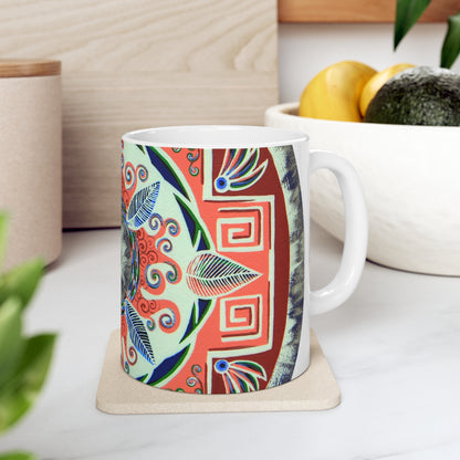 "Rojachakana" White Ceramic Mug