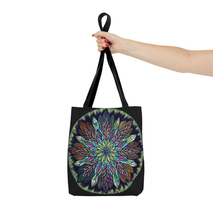 "Krystalhoja" Tote Bag (All-Over-Print) - Blue Flame Array Bags