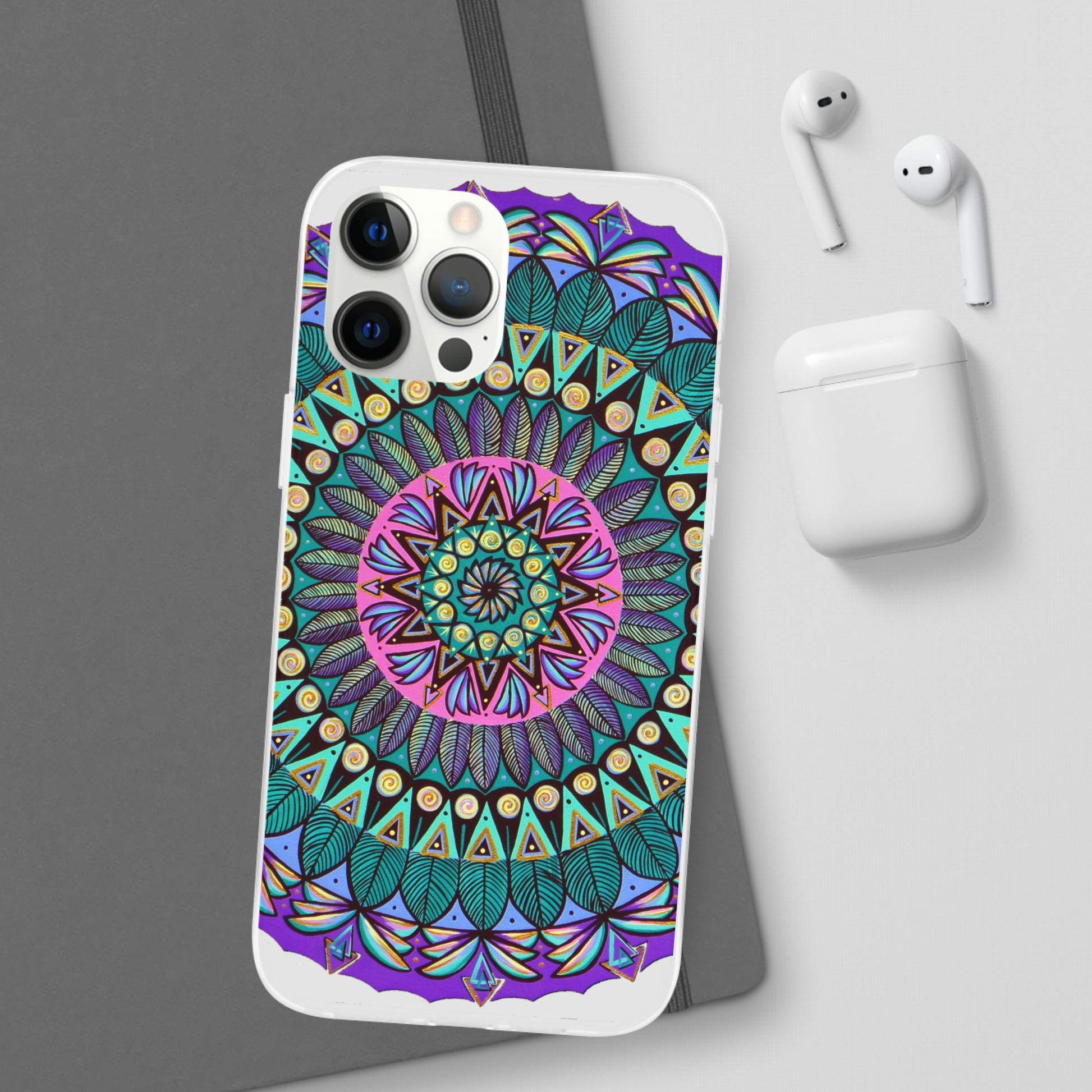 "Mandaladiosa" Art Phone Armor (slim-fit) - Blue Flame Array Phone Case