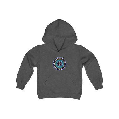 "Cuatro Vientos" Lads & Lasses Hoodie - Blue Flame Array Dark Heather / XS Kids clothes