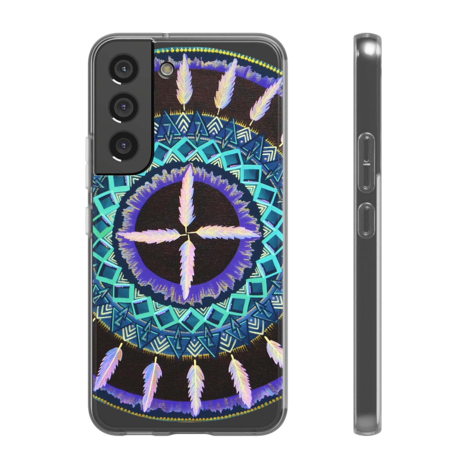 "Cuatro Vientos" Art Phone Armor (slim-fit) - Blue Flame Array Samsung Galaxy S22 with gift packaging Phone Case