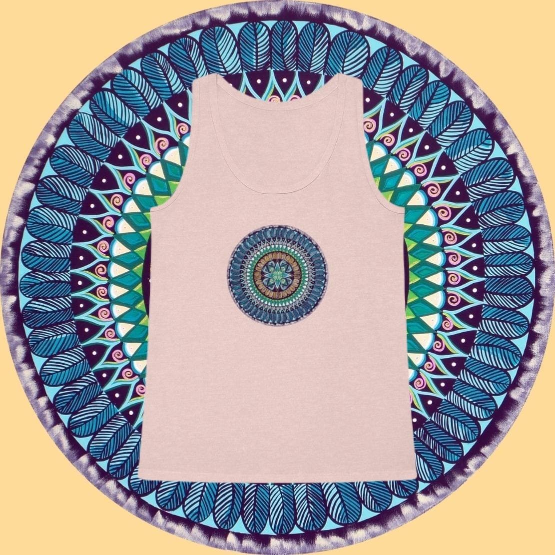 "AquilazurA Kryst'dala" Ladies Organic Tank Top - Blue Flame Array Tank Top