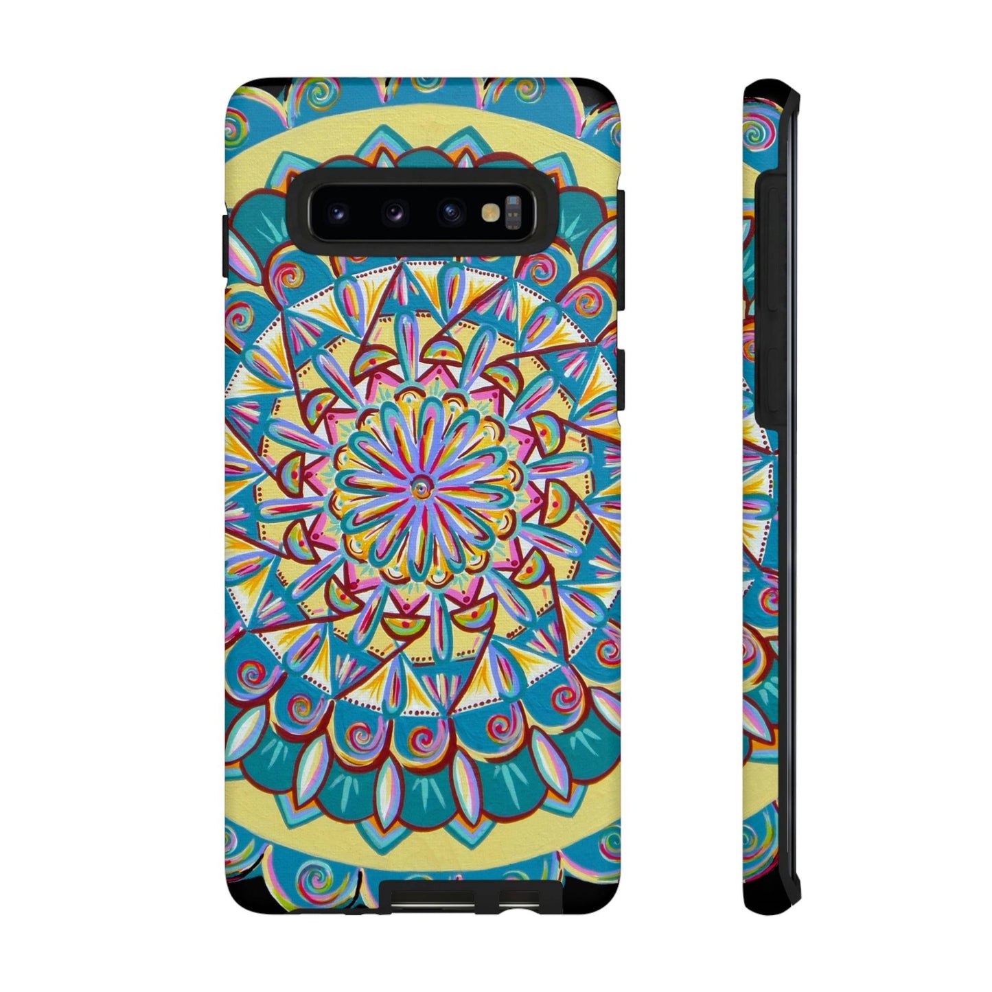 "Almandalayana" Art Phone Armor - Blue Flame Array Samsung Galaxy S10 / Matte Phone Case