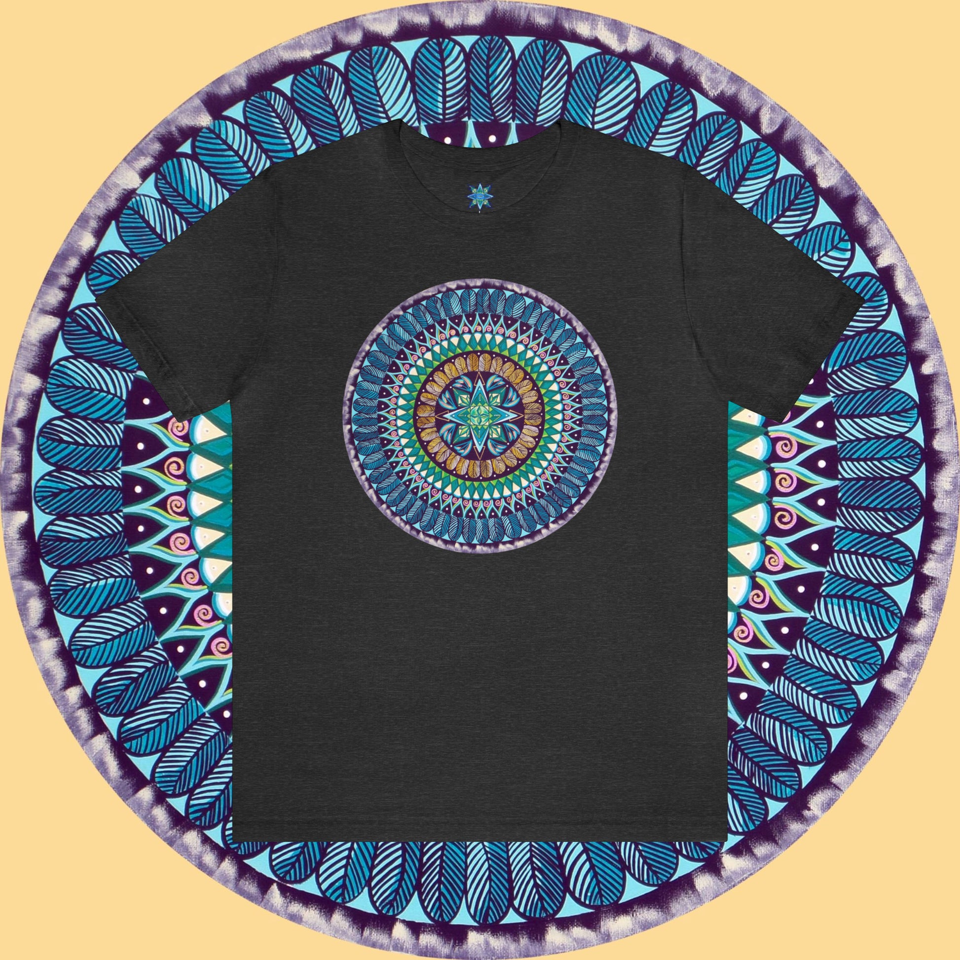 "AquilazurA Kryst'dala" Lords & Ladies Tee - Blue Flame Array Dark Grey Heather / S T-Shirt