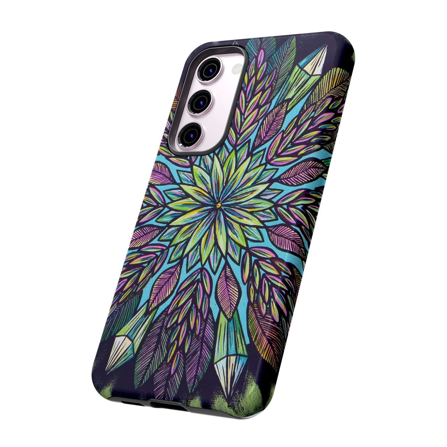 "Krystalhoja" Art Phone Armor - Blue Flame Array Phone Case