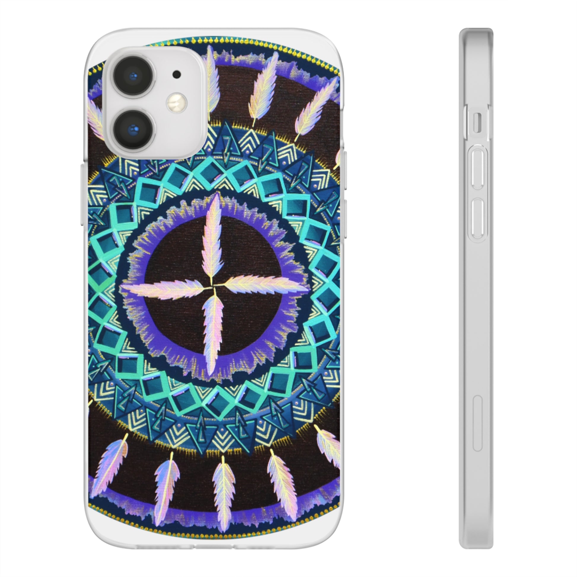 "Cuatro Vientos" Art Phone Armor (slim-fit) - Blue Flame Array iPhone 12 Phone Case