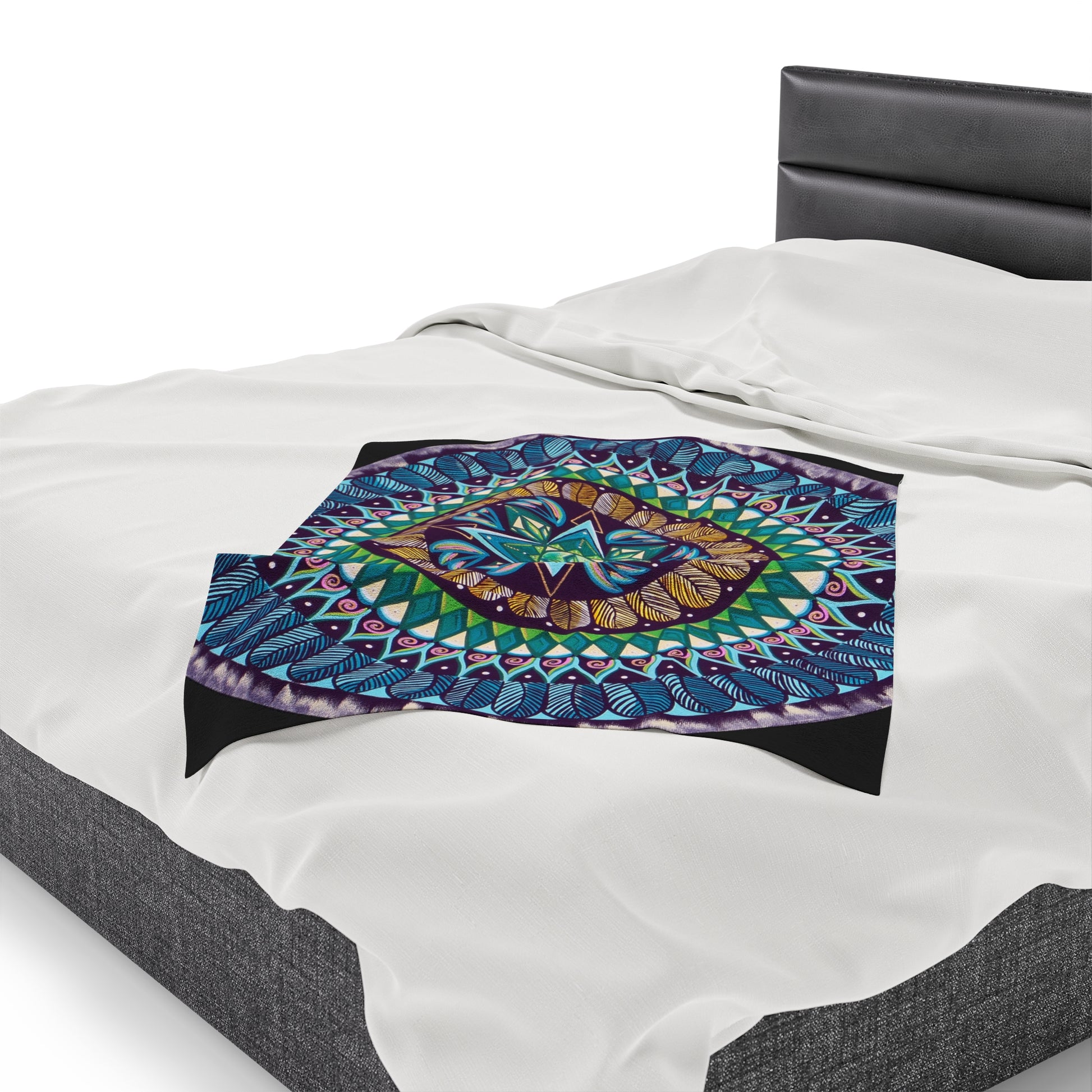 "AquilazurA Kryst'dala" Dreamcatcher Blanket - Blue Flame Array All Over Prints