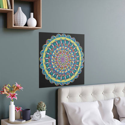 "Almandalayana" Fine Art Posters - Blue Flame Array Poster