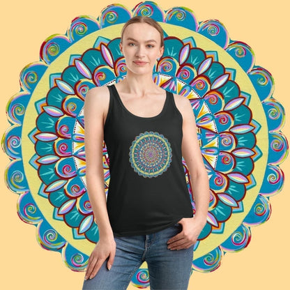 "Almandalayana" Ladies Organic Tank Top - Blue Flame Array Tank Top