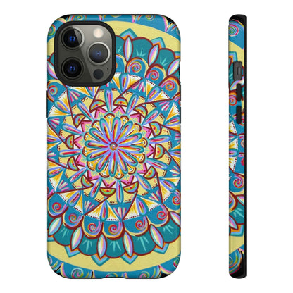 "Almandalayana" Art Phone Armor - Blue Flame Array iPhone 12 Pro Max / Glossy Phone Case