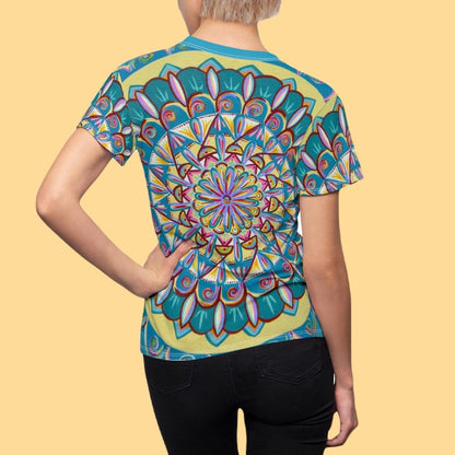 "Almandalayana" Ladies T-Shirt - Blue Flame Array All Over Prints