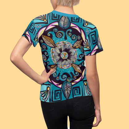 "Hojachakana" Ladies T-Shirt - Blue Flame Array All Over Prints