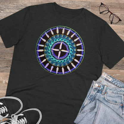 "Cuatro Vientos" Lords & Ladies Organic TriniTee - Blue Flame Array Dark Heather Grey / 2XS T-Shirt