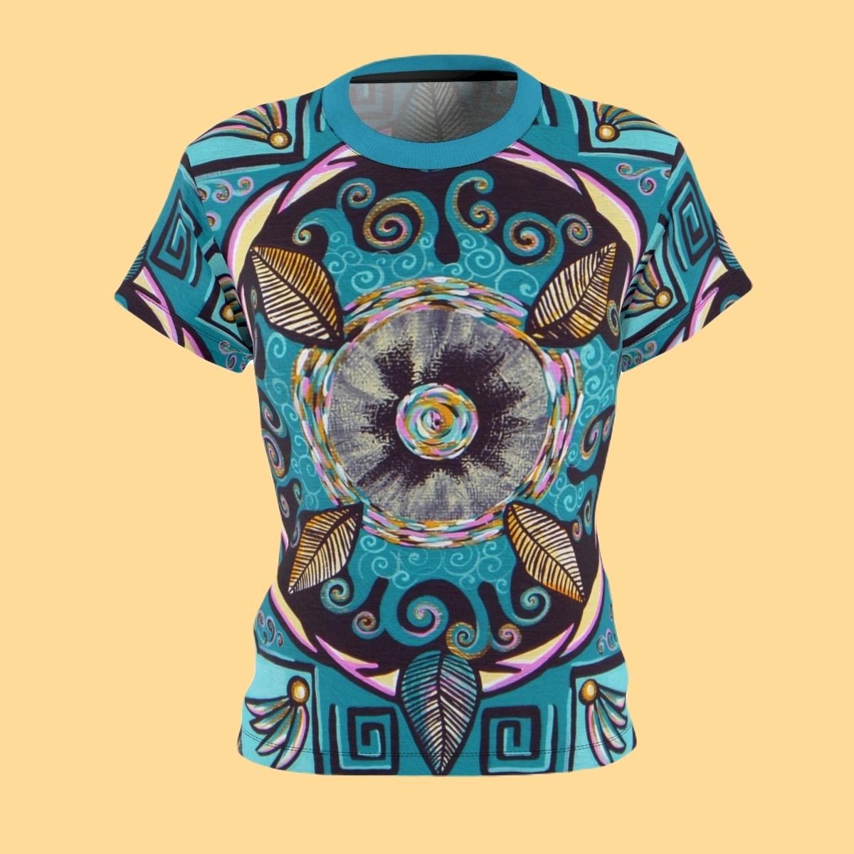 "Hojachakana" Ladies T-Shirt - Blue Flame Array All Over Prints