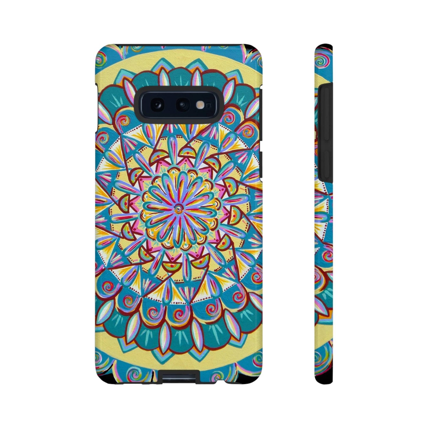 "Almandalayana" Art Phone Armor - Blue Flame Array Samsung Galaxy S10E / Glossy Phone Case